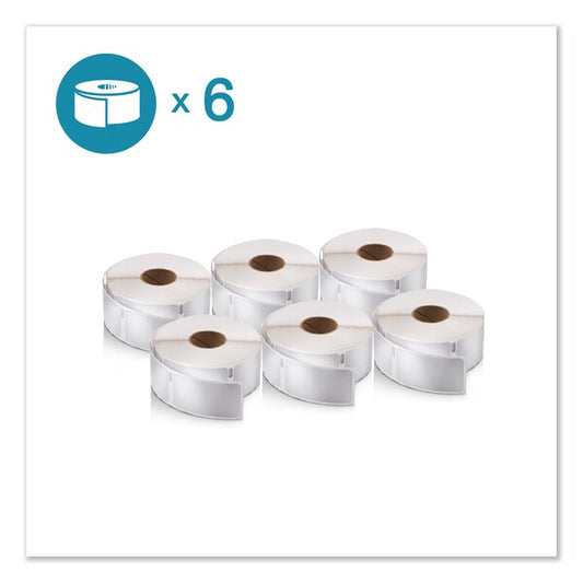 LW Address Labels, 0.75 in. x 2 in., White, 500/Roll, PK6, 6PK