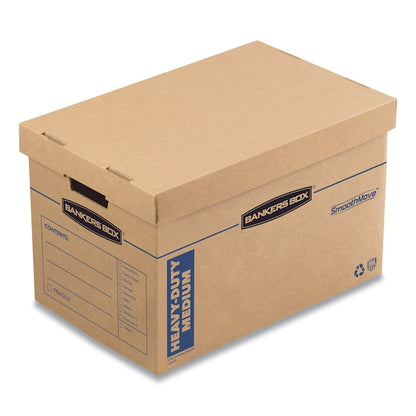 Max Strength Moving Boxes, Med, (HSC), 18.5x12.25x12, Kraft/Blue, PK8