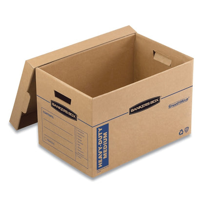 Max Strength Moving Boxes, Med, (HSC), 18.5x12.25x12, Kraft/Blue, PK8