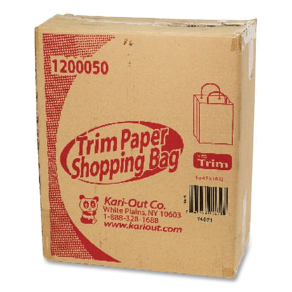 Kraft Paper Bags, Natural Kraft Flat Handles, 8" x 5" x 11", Natural, PK250