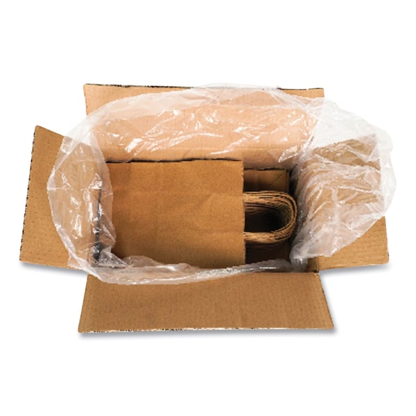 Kraft Paper Bags, Natural Kraft Flat Handles, 8" x 5" x 11", Natural, PK250