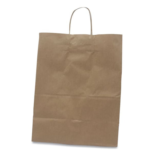 Kraft Paper Bags, Natural Kraft Flat Handles, 13" x 7" x 17", Natural, PK250