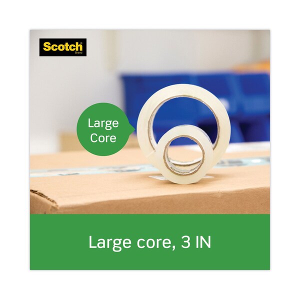 Tough Grip Moving Packaging Tape, 3" Core, 1.88" x 38.2 yd, Clear, PK3