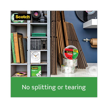 Tough Grip Moving Packaging Tape, 3" Core, 1.88" x 38.2 yd, Clear, PK3