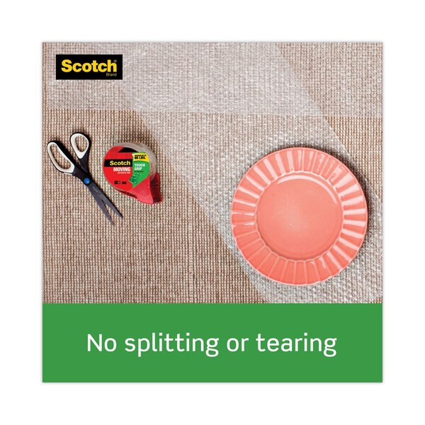 Tough Grip Moving Packaging Tape, 3" Core, 1.88" x 54.6 yd, Clear, PK6