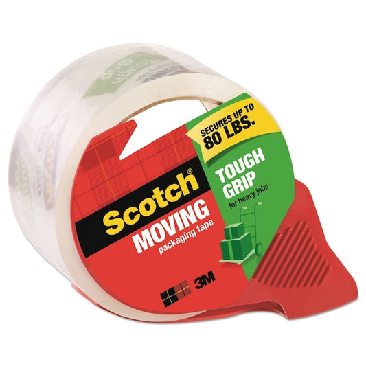Tough Grip Moving Packaging Tape, 3" Core, 1.88" x 54.6 yds, Clear