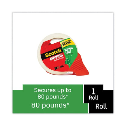 Tough Grip Moving Packaging Tape, 3" Core, 1.88" x 54.6 yds, Clear