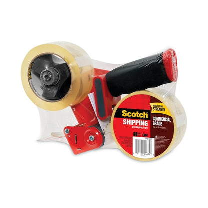 Packaging Tape, 2 Rolls With Dispenser, 1-7/8"x54.6Yds, Clear