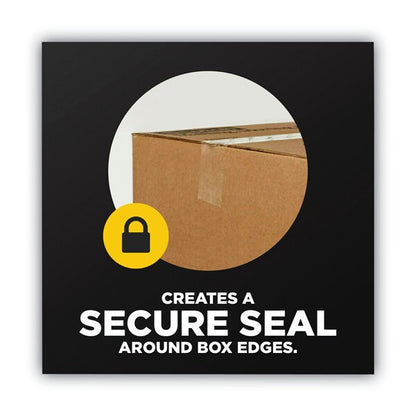 Box Lock Shipping Packaging Tape, 3 in. Core, 1.88 in. x 54.6 yds, Clear, PK3, 3PK