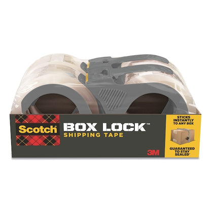 Box Lock Shipping Packaging Tape, 3" Core, 1.88" x 54.6 yd, Clear, PK4