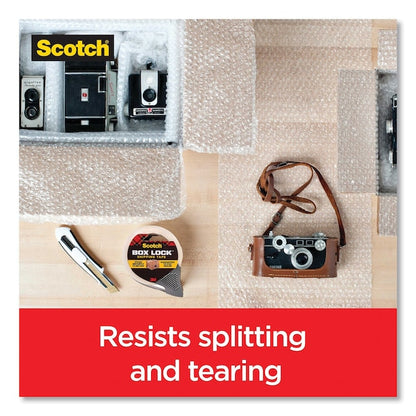 Box Lock Shipping Packaging Tape, 3" Core, 1.88" x 54.6 yd, Clear, PK4