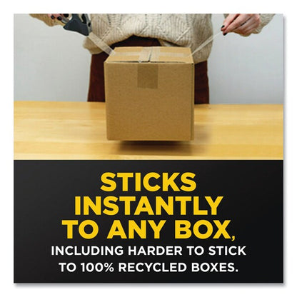 Box Lock Shipping Packaging Tape with Refillable Dispenser, 3 Core, 188 x 54.6 yds, Clear