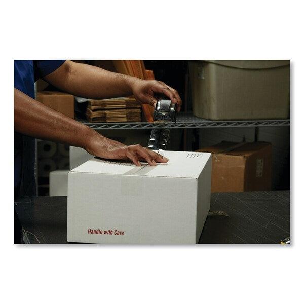 Box Lock Shipping Packaging Tape with Refillable Dispenser, 3 Core, 188 x 54.6 yds, Clear