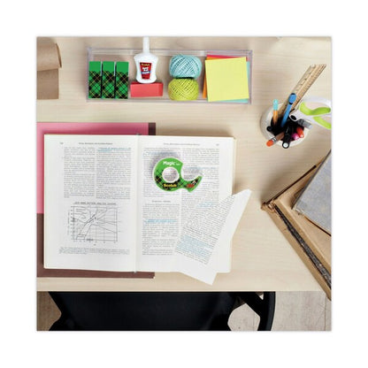 Clip Dispenser, 1in Core, Charcoal, Plus 12 Tape Rolls 3/4x1000, PK12