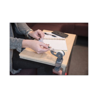 Clip Dispenser, 1in Core, Charcoal, Plus 12 Tape Rolls 3/4x1000, PK12