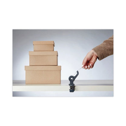 Clip Dispenser, 1in Core, Charcoal, Plus 12 Tape Rolls 3/4x1000, PK12