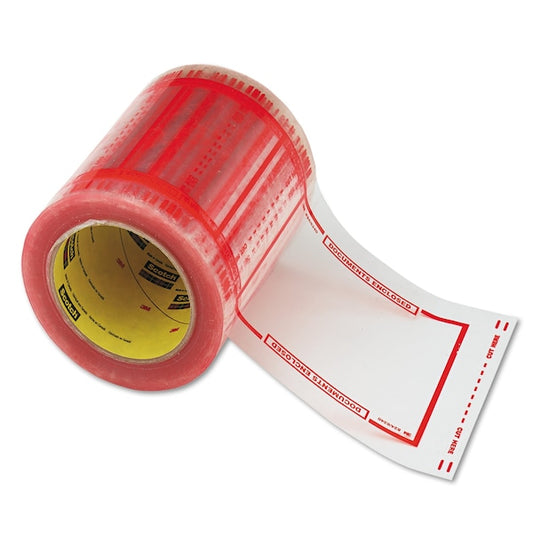 Pouch Tape, 5x6", Transparent, w/Orang