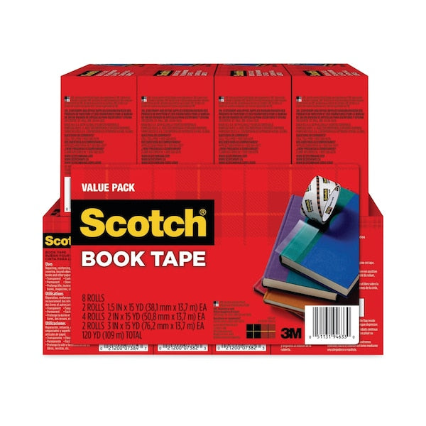 Book Tape, Clear, PK8