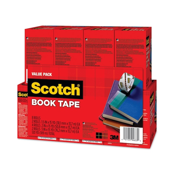 Book Tape, Clear, PK8