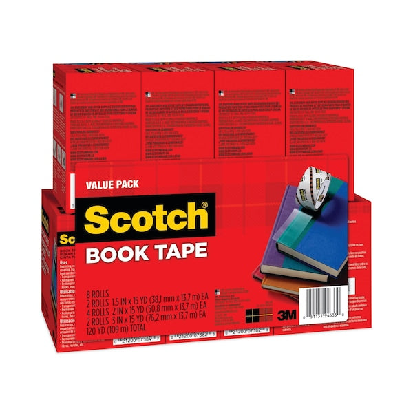 Book Tape, Clear, PK8