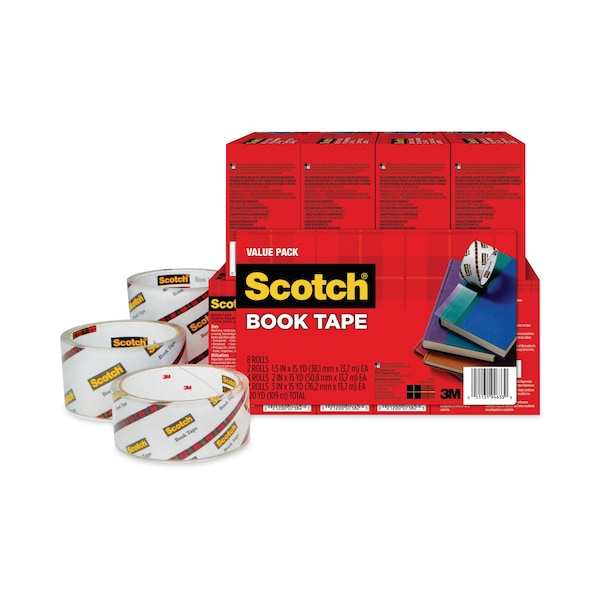 Book Tape, Clear, PK8