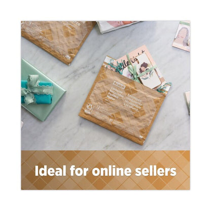Curbside Recyclable Padded Mailer, #2, Self-Adhesive, Interior Dimensions: 10.8x9.3, Kraft, 100PK