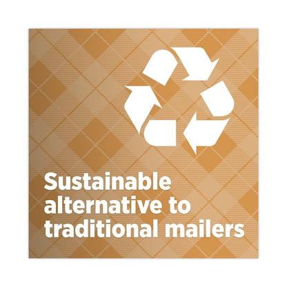 Curbside Recyclable Padded Mailer, #6, Self-Adhesive, Interior Dimensions: 12.9x17.8, Kraft, 50PK