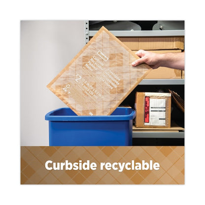 Curbside Recyclable Padded Mailer, #6, Self-Adhesive, Interior Dimensions: 12.9x17.8, Kraft, 50PK
