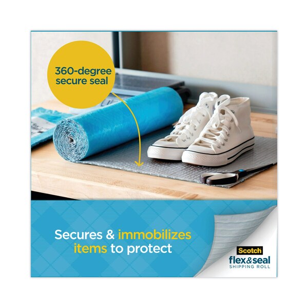 Flex and Seal Shipping Roll, 15" x 20 ft., Blue/Gray