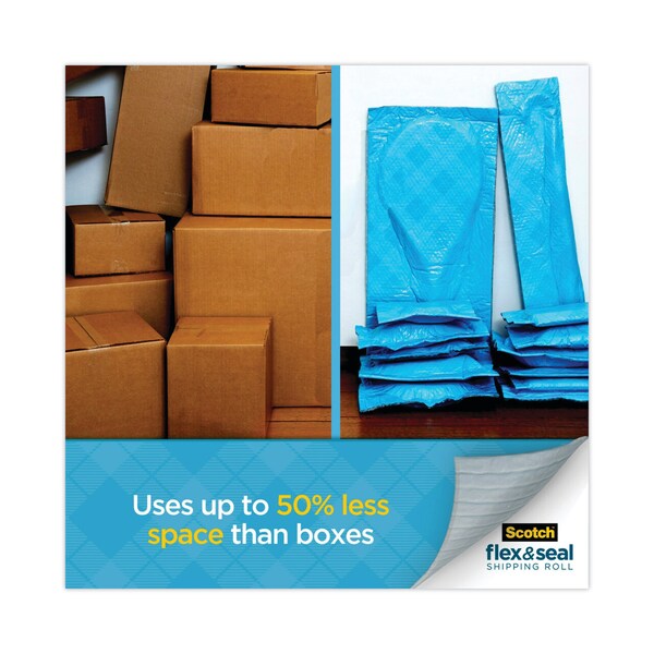Flex and Seal Shipping Roll, 15" x 20 ft., Blue/Gray