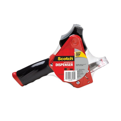 Pistol Grip Packaging Tape Dispenser, 3in Core, Metal, Red