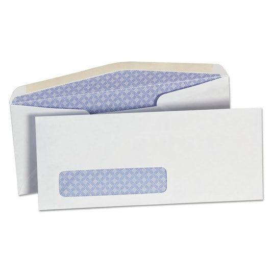 Trade Size Security Tint Envelope, #10, Commercial Flap, Gummed Closure, 4.13 x 9.5, White, 500PK