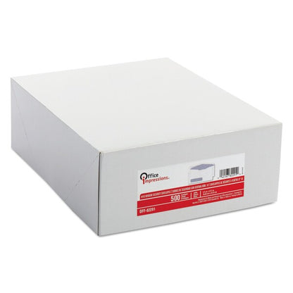 Trade Size Security Tint Envelope, #10, Commercial Flap, Gummed Closure, 4.13 x 9.5, White, 500PK