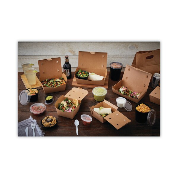 EarthChoice OneBox Paper Box, 37 oz, 4.5 x 4.5 x 2.5, Kraft, PK312 PK