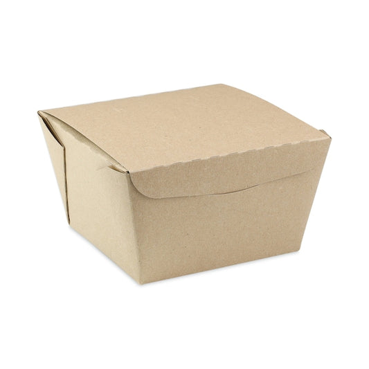 EarthChoice OneBox Paper Box, 46 oz, 4.5 x 4.5 x 3.25, Kraft, PK200 PK