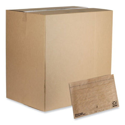 EverTec Curbside Recyclable Padded Mailer, #2, Kraft Paper, Self-Adhesive, 12x9, Brown, 100PK