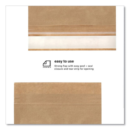 Expandable Mailer, Self-Adhesive Closure, 13.5 x 15.37 x 2.5, Kraft, 250PK