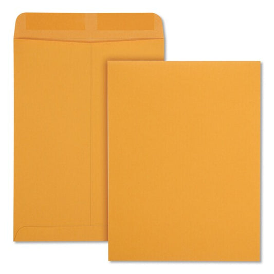 Catalog Envelope, 28 lb Bond Weight Kraft, #10 1/2, Square Flap, Gummed Closure, 9x12, 250PK