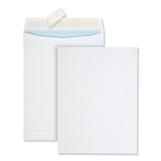 Redi-Strip Security Tinted Envelope, #10 1/2, Square, 9x12, Wht, PK100