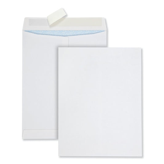 Redi-Strip Security Tinted Envelope, #13 1/2, Square, 10x13, Wt, PK100