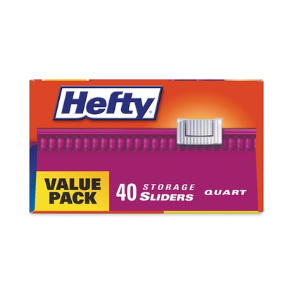 Slider Bags, 1 qt, 1.5 mil, 4.38" x 8.5", Clear, PK360