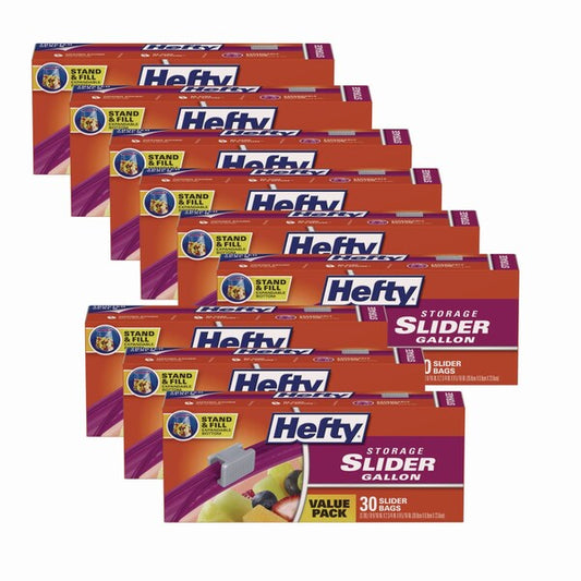 Slider Bags, 1 gal, 1.5 mil, 2.5" x 11", Clear, PK270