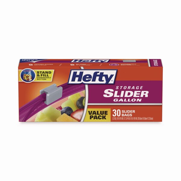 Slider Bags, 1 gal, 1.5 mil, 2.5" x 11", Clear, PK270