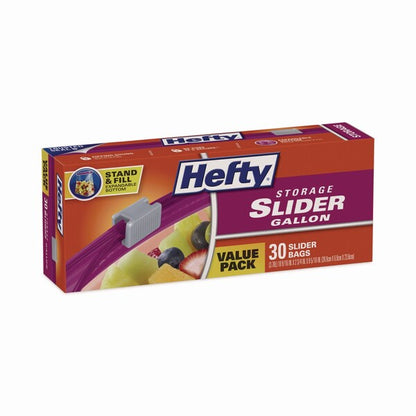 Slider Bags, 1 gal, 1.5 mil, 2.5" x 11", Clear, PK270