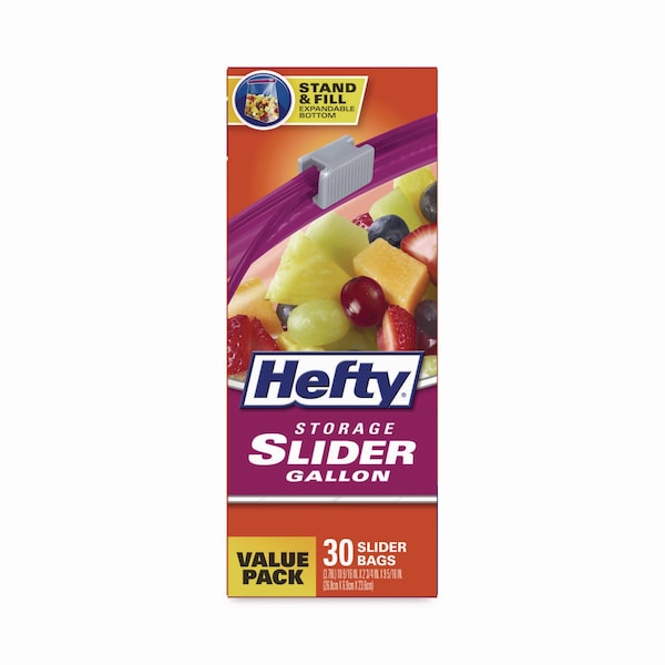 Slider Bags, 1 gal, 1.5 mil, 2.5" x 11", Clear, PK270