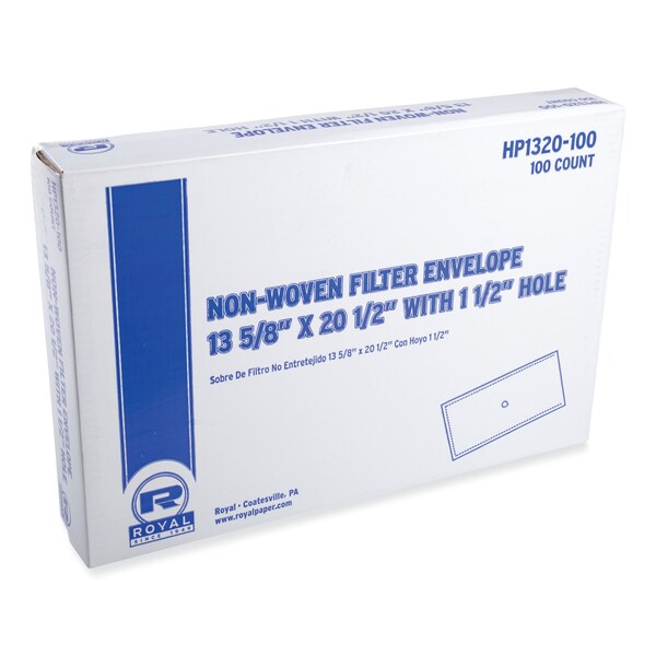 Filter Envelope, Fry Oil, 13.75 in. x 20.75 in. with 1.5 in. Hole, 100PK