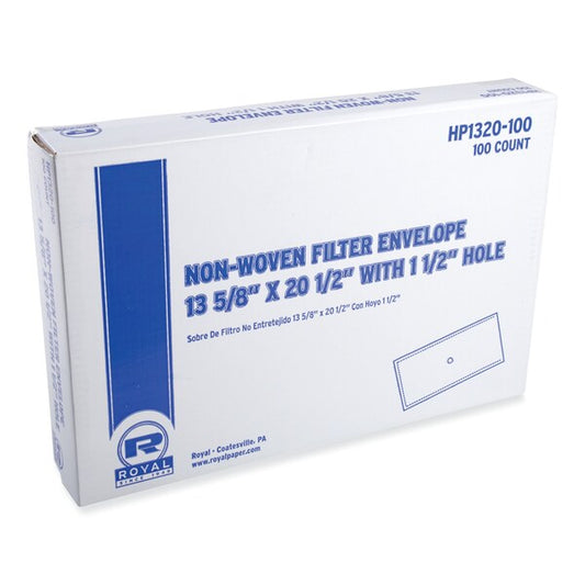 Filter Envelope, Fry Oil, 13.75 in. x 20.75 in. with 1.5 in. Hole, 100PK