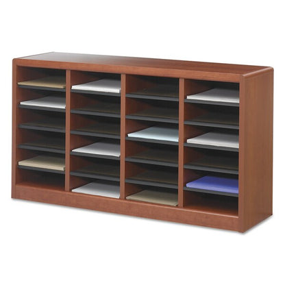 Wood/Fiberboard E-Z Stor Sorter, 24 Compartments, 40 x 11.75 x 23, Cherry