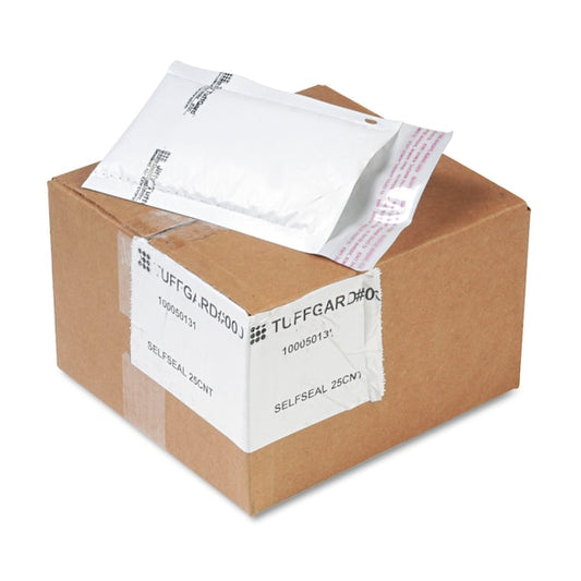 Envelope, Cushioned, 4 x 8 in., White, PK25