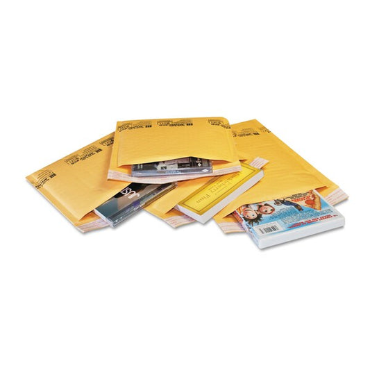 Jiffylite Self-Seal Bubble Mailer, #000, 4x8, Yellow Kraft, PK250